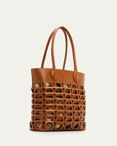 Ferragamo Medium Gancini Leather Outline Tote Bag | Thumbnail 2 Ferragamo Medium Gancini Leather Outline Tote Bag | Thumbnail 2