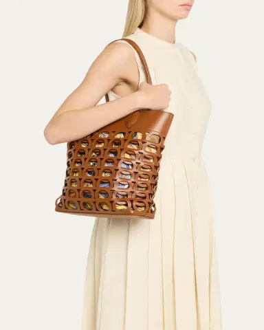 Ferragamo Medium Gancini Leather Outline Tote Bag | Thumbnail 4 Ferragamo Medium Gancini Leather Outline Tote Bag | Thumbnail 4
