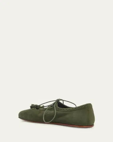 Church's Rhea Suede Lace-Up Ballerina Flats | Thumbnail 2