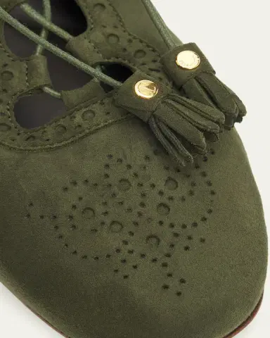 Church's Rhea Suede Lace-Up Ballerina Flats | Thumbnail 3