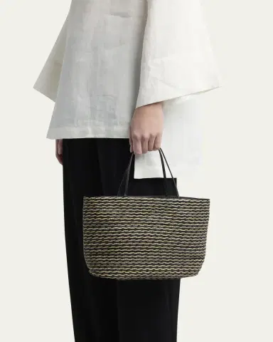 The Row Beau Tote Bag in Raffia & Leather | Thumbnail 2 The Row Beau Tote Bag in Raffia & Leather | Thumbnail 2