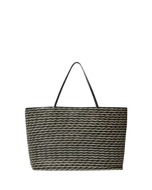 THE ROW Beau Tote Bag in Raffia & Leather