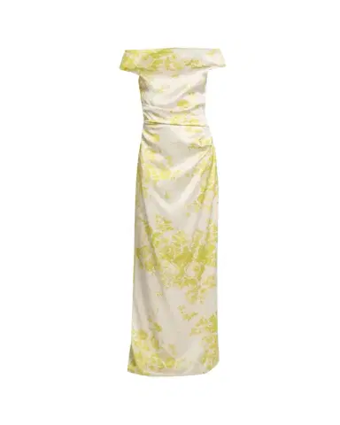 Erdem Ruched Off-Shoulder Column Gown | Thumbnail 1
