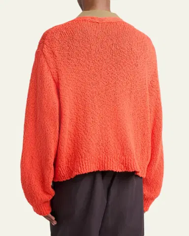 Homme Plissé Issey Miyake Men's Cotton Knit Oversized Cardigan | Thumbnail 3 Homme Plissé Issey Miyake Men's Cotton Knit Oversized Cardigan | Thumbnail 3