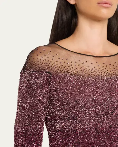PAMELLA ROLAND Ombre Signature Sequin Illusion Trumpet Gown | Thumbnail 5 PAMELLA ROLAND Ombre Signature Sequin Illusion Trumpet Gown | Thumbnail 5