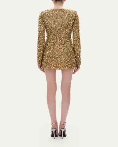 RACHEL GILBERT Phillipe Embellished Strong-Shoulder Mini Dress | Thumbnail 3 RACHEL GILBERT Phillipe Embellished Strong-Shoulder Mini Dress | Thumbnail 3