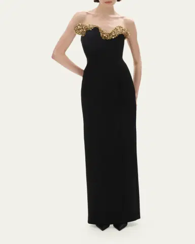Rachel Gilbert Lucca Sequin Sculpture Strapless Column Gown | Thumbnail 2 Rachel Gilbert Lucca Sequin Sculpture Strapless Column Gown | Thumbnail 2
