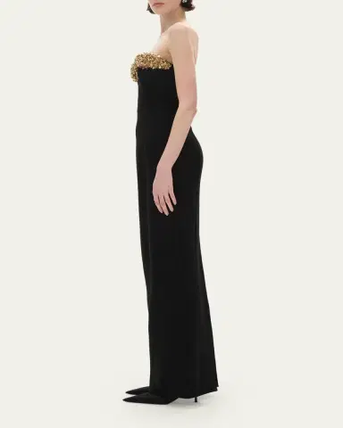 Rachel Gilbert Lucca Sequin Sculpture Strapless Column Gown | Thumbnail 4 Rachel Gilbert Lucca Sequin Sculpture Strapless Column Gown | Thumbnail 4