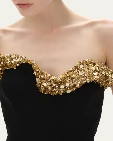 Rachel Gilbert Lucca Sequin Sculpture Strapless Column Gown | Thumbnail 5 Rachel Gilbert Lucca Sequin Sculpture Strapless Column Gown | Thumbnail 5
