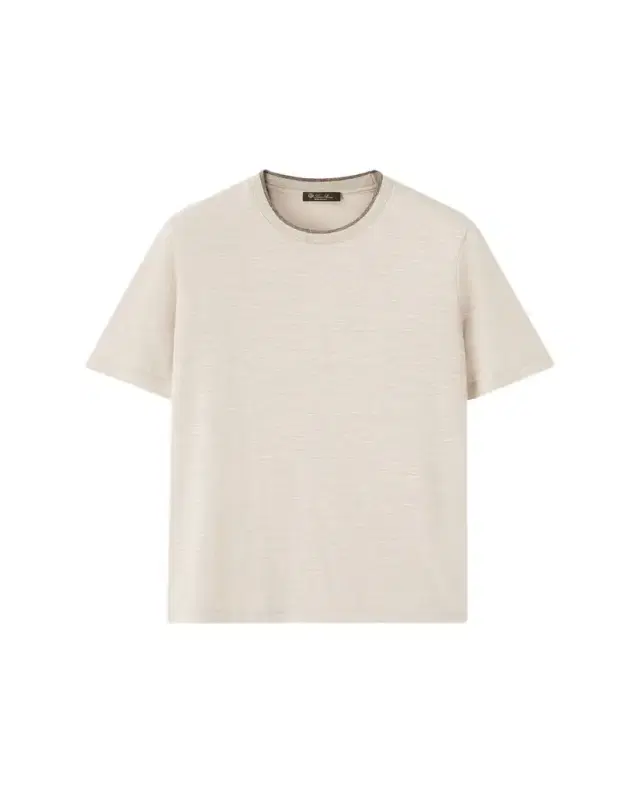 Men's Cashmere, Linen and Silk Tipped Crewneck T-Shirt