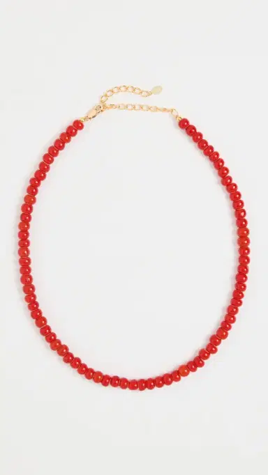 Shashi Rojo Necklace Red One Size | Thumbnail 2