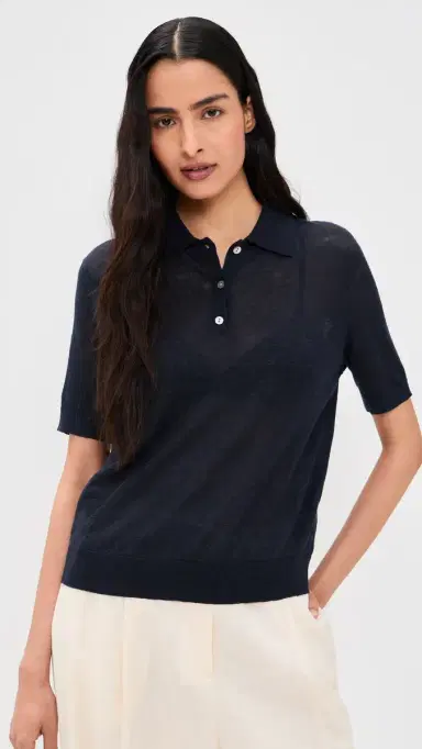 Theory Short Sleeve heer Polo Nocturne Navy | Thumbnail 2
