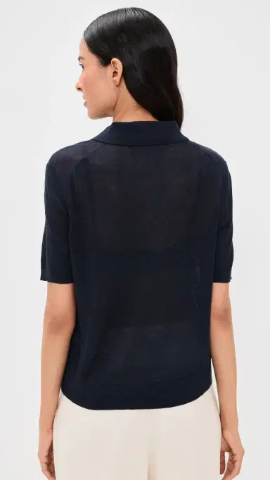 Theory Short Sleeve heer Polo Nocturne Navy | Thumbnail 3