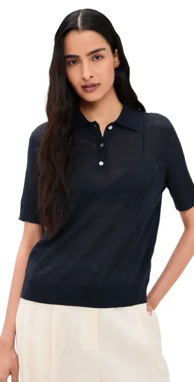 Theory Short Sleeve heer Polo Nocturne Navy | Thumbnail 1