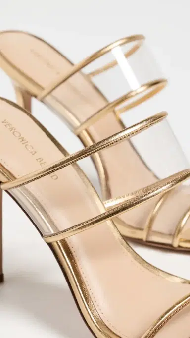 Veronica Beard Asha Piping Sandals Clear/Pale Gold | Thumbnail 6 Veronica Beard Asha Piping Sandals Clear/Pale Gold | Thumbnail 6