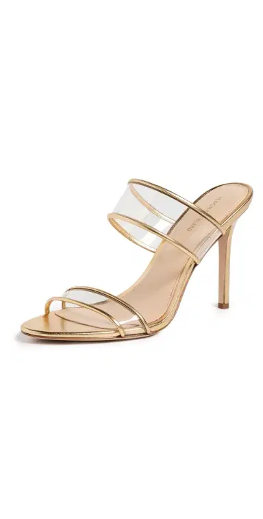 Veronica Beard Asha Piping Sandals Clear/Pale Gold | Thumbnail 1 Veronica Beard Asha Piping Sandals Clear/Pale Gold | Thumbnail 1