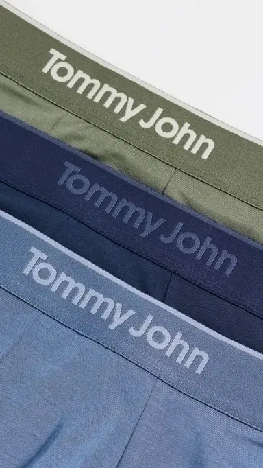 Tommy John Second Skin Trunks 3 Pack 4 Fourleafclover/Dressblues/Blue | Thumbnail 4