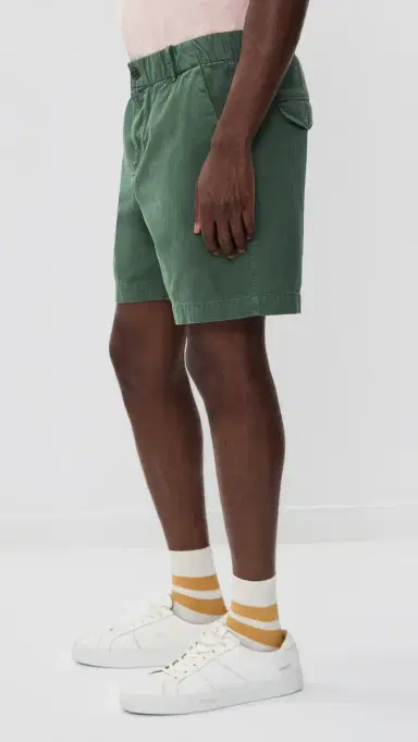 Alex Mill Pull On Shorts In Cotton Herringbone 7 Faded Cypress | Thumbnail 4 Alex Mill Pull On Shorts In Cotton Herringbone 7 Faded Cypress | Thumbnail 4