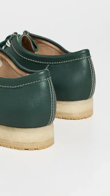 Clarks Wallabee RB Leather Shoes Dark Green Leather | Thumbnail 3 Clarks Wallabee RB Leather Shoes Dark Green Leather | Thumbnail 3