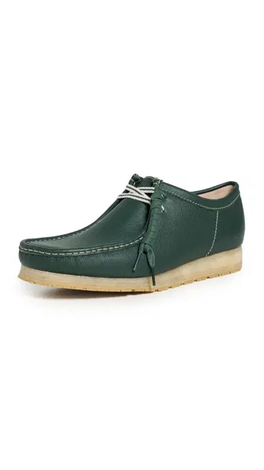 Clarks Wallabee RB Leather Shoes Dark Green Leather | Thumbnail 6 Clarks Wallabee RB Leather Shoes Dark Green Leather | Thumbnail 6