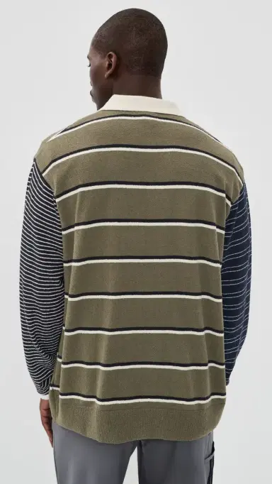 adidas Adidas x Song For The ute Polo Shirt Olive Strata/Alumina/Black | Thumbnail 3