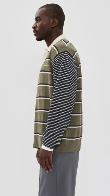 adidas Adidas x Song For The ute Polo Shirt Olive Strata/Alumina/Black | Thumbnail 4