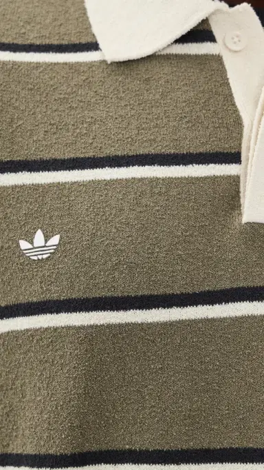 adidas Adidas x Song For The ute Polo Shirt Olive Strata/Alumina/Black | Thumbnail 6