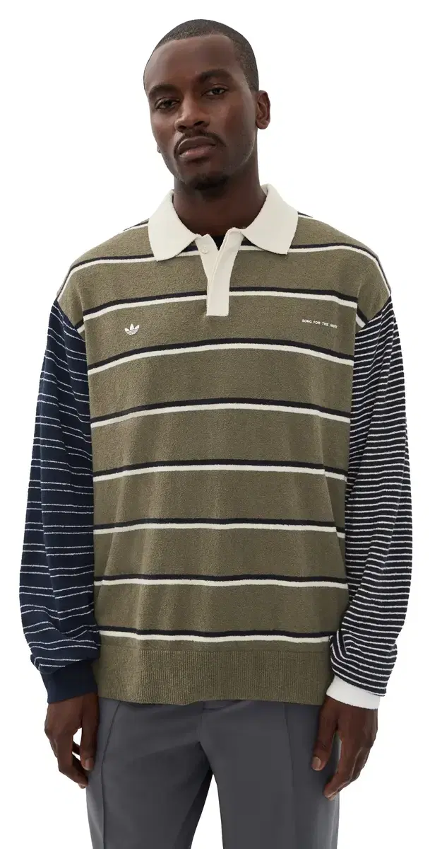 adidas Adidas x Song For The ute Polo Shirt Olive Strata/Alumina/Black