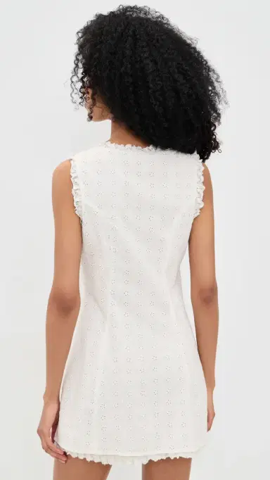 For Love & Lemons Susie Eyelet Mini Dress White | Thumbnail 3 For Love & Lemons Susie Eyelet Mini Dress White | Thumbnail 3