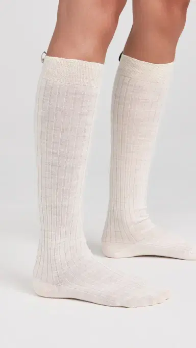 Comme Si The Knee High Socks Cream | Thumbnail 3