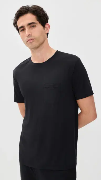 Tommy John Second Skin Sleep Pocket Tee Black M | Thumbnail 2