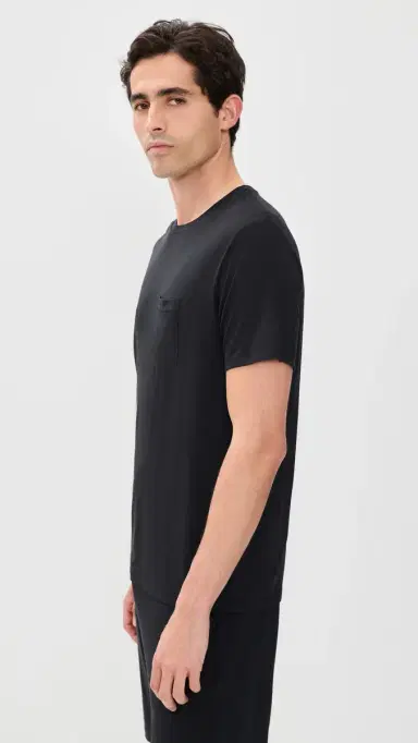 Tommy John Second Skin Sleep Pocket Tee Black M | Thumbnail 4