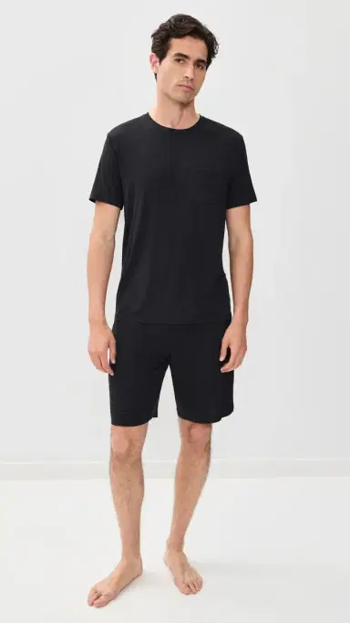 Tommy John Second Skin Sleep Pocket Tee Black M | Thumbnail 5