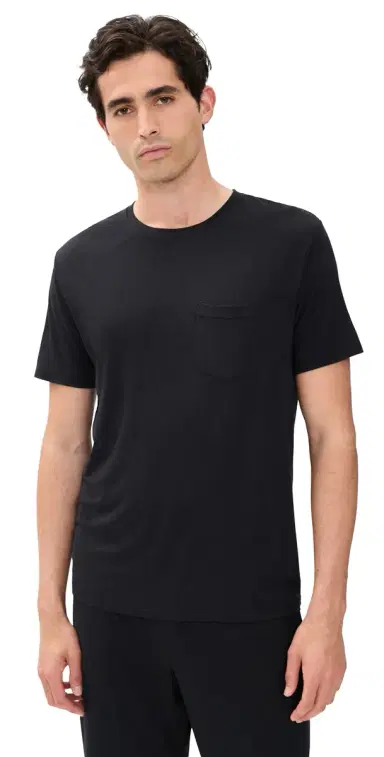 Tommy John Second Skin Sleep Pocket Tee Black M | Thumbnail 1