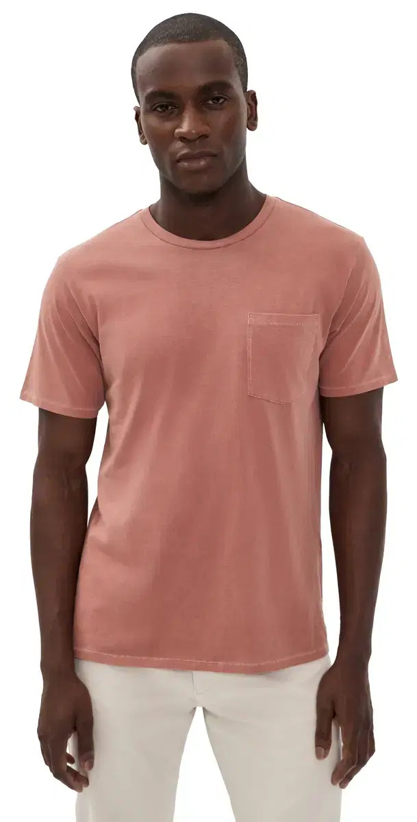 rag & bone Garment Dye Classic Pocket Tee Copper
