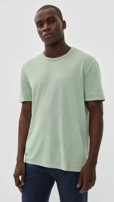 Marine Layer Relaxed Hemp Cotton Tee Iceberg Green S | Thumbnail 2
