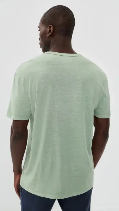 Marine Layer Relaxed Hemp Cotton Tee Iceberg Green S | Thumbnail 3