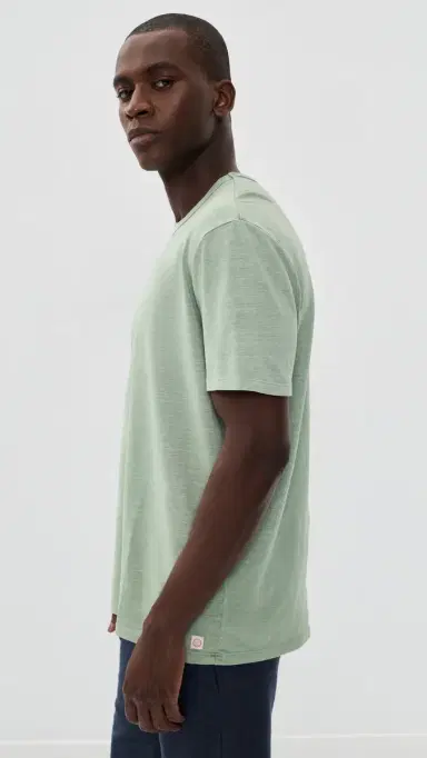 Marine Layer Relaxed Hemp Cotton Tee Iceberg Green S | Thumbnail 4