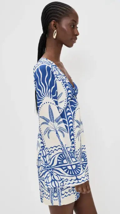 Seven Wonders Caledeira Long Sleeve Mini Dress Joanna Blue | Thumbnail 4 Seven Wonders Caledeira Long Sleeve Mini Dress Joanna Blue | Thumbnail 4