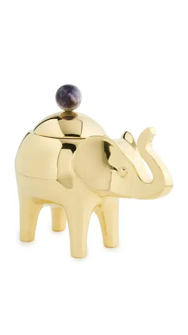 Jonathan Adler Brass Elephant Box Gold One Size | Thumbnail 6