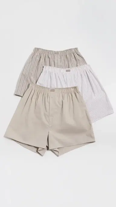 Tommy John Woven Boxer 3 Pack Dove/Classicstripe/Vintagestripe | Thumbnail 2
