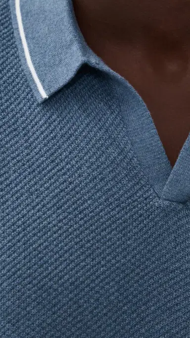 Marine Layer Greyson Sweater Polo Vintage Indigo | Thumbnail 6 Marine Layer Greyson Sweater Polo Vintage Indigo | Thumbnail 6