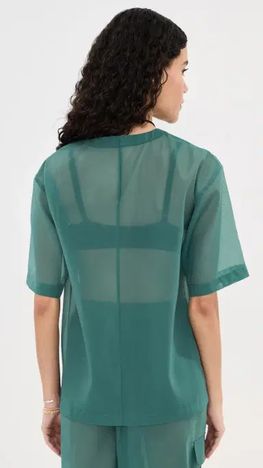 LE BOP Caroline Organza Tee Jasper Green S | Thumbnail 3