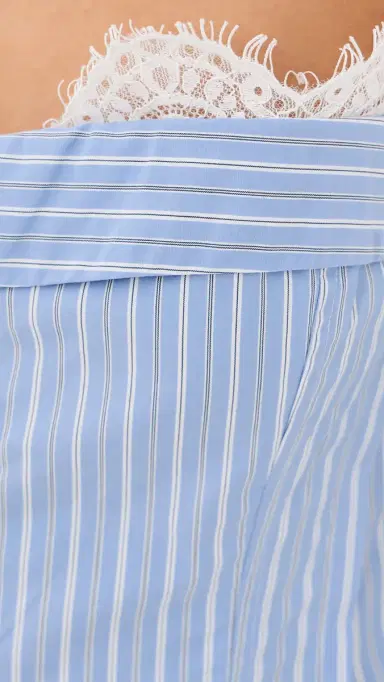 Simkhai Surie Cotton Lace Bustier Top Oxford Blue Stripe | Thumbnail 6 Simkhai Surie Cotton Lace Bustier Top Oxford Blue Stripe | Thumbnail 6