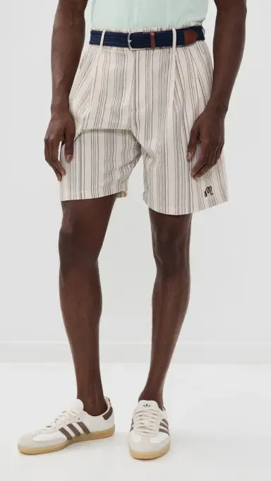 Malbon Arena Shorts 8 Cream Stripe 31 | Thumbnail 2