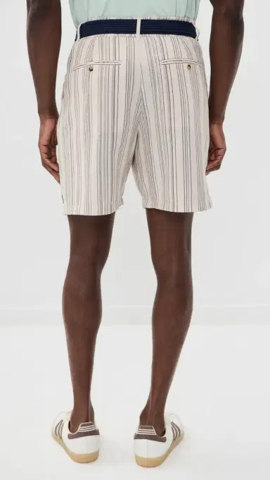 Malbon Arena Shorts 8 Cream Stripe 31 | Thumbnail 3