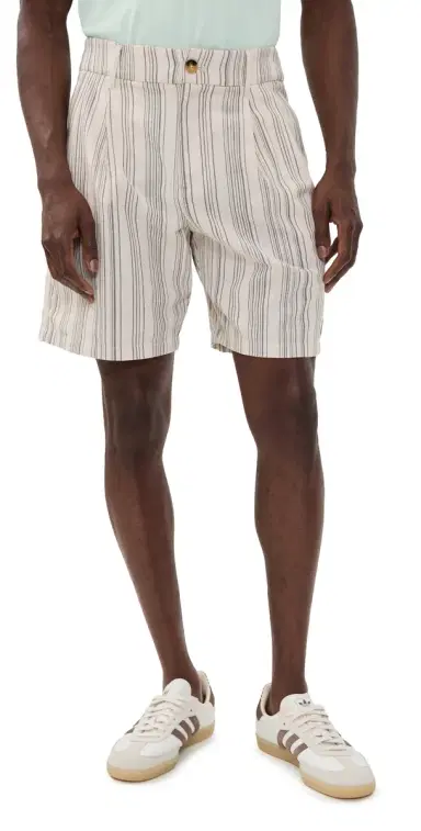 Malbon Arena Shorts 8 Cream Stripe 31 | Thumbnail 1
