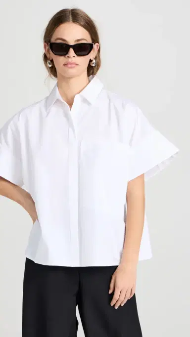 CO Boxy Short Sleeve Shirt White | Thumbnail 2