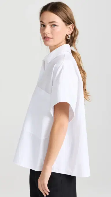 CO Boxy Short Sleeve Shirt White | Thumbnail 4