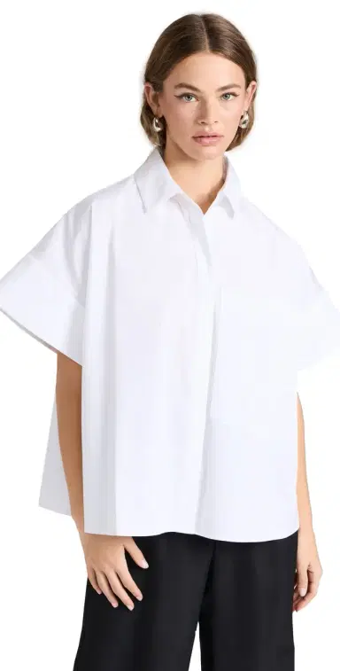 CO Boxy Short Sleeve Shirt White | Thumbnail 1